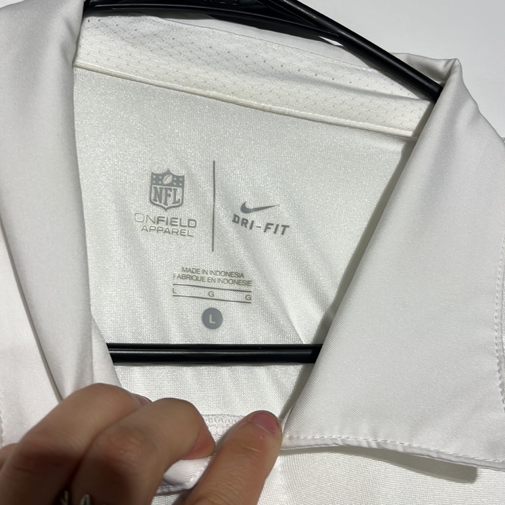 Nike White Baltimore Ravens Dri-Fit Polo Size L - Picture 5 of 10
